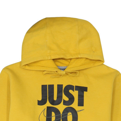 Nike Men's Yellow Just Do It Pullover Hoodie M Sportswear