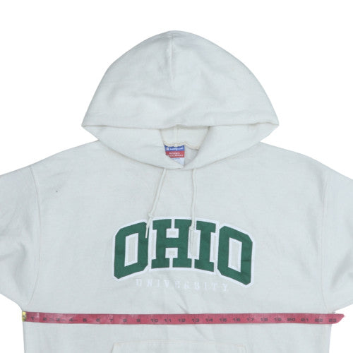 Champion Men's White Ohio University Pullover Hoodie Size L