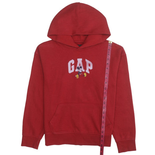 GAP Disney Red Hoodie Women Teens XXL Mickey Mouse Pullover Cotton Blend