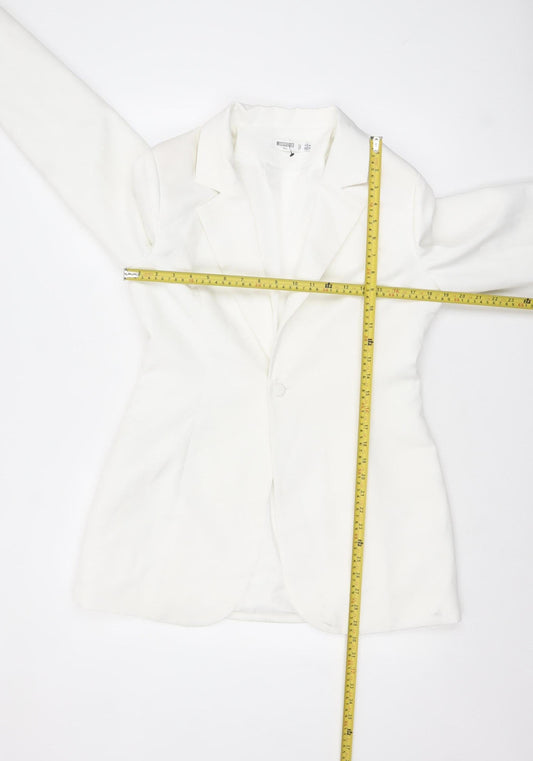 Missguided Women’s Ivory Tall One-Button Blazer UK 12