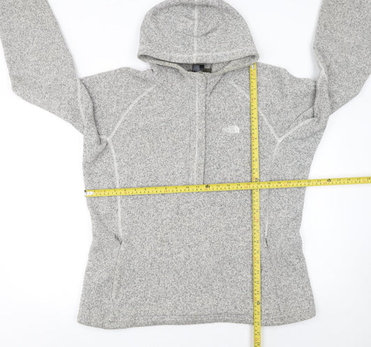 The North Face Women's Grey XL 1/2 Zip Hooded Fleece Sweatshirt