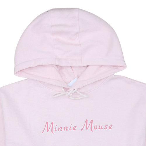 Disney Primark Women Pink Minnie Mouse Pullover Hoodie Size 10/12