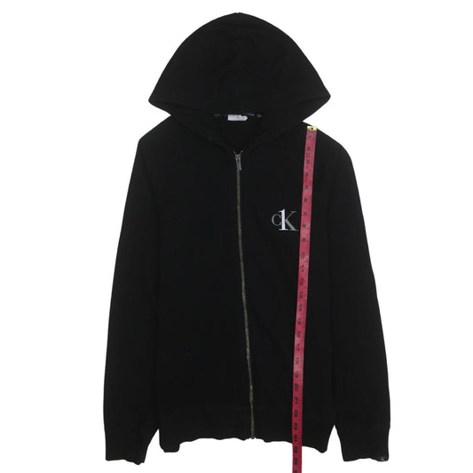 Calvin Klein Men's Black Full Zip Hoodie Size S Classic Logo