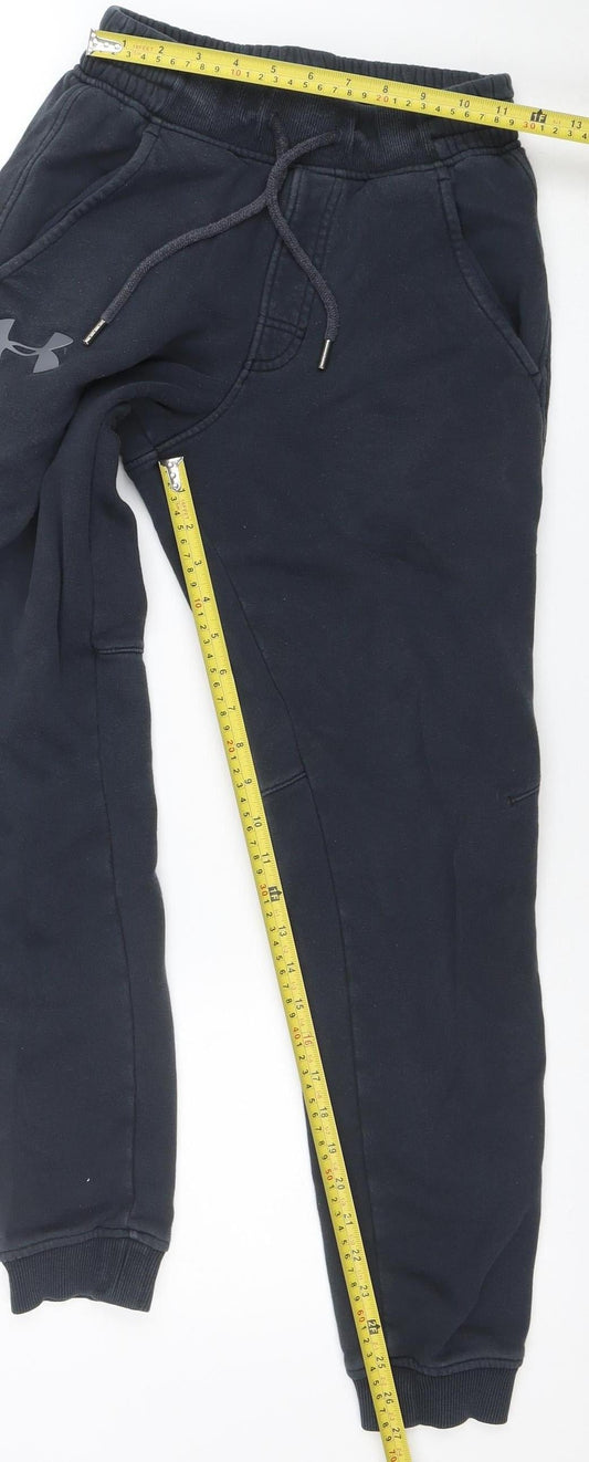 Under Armour Boys Black ColdGear Jogger Sweatpants Size S Fitted