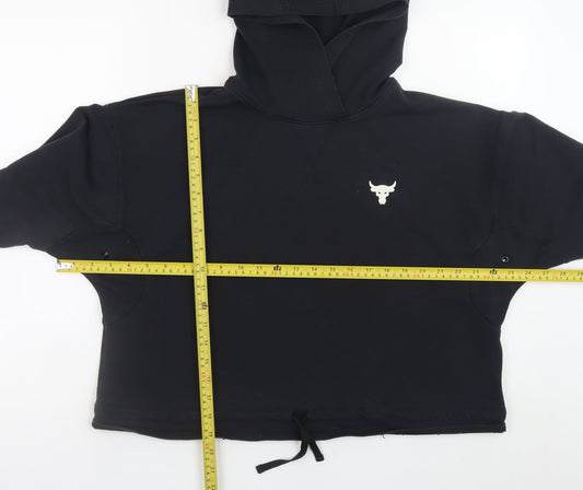 Under Armour Women Black Small Loose Fit Pullover Hoodie Project Rock