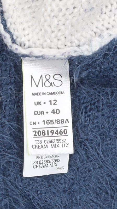 Marks and Spencer Women’s Multicoloured Size 12 Fluffy Snowflake Jumper