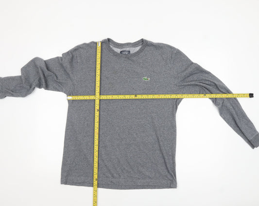 Lacoste Sport Men's Grey Long Sleeve Cotton Top M Regular Fit
