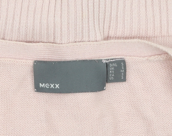 Additional view of Mexx Women's Pink Cotton V-Neck Button-Up Cardigan, size S