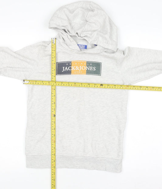 Jack & Jones Boys Grey Pullover Hoodie 12 Years Cotton Blend
