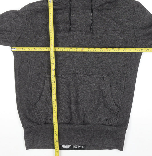 Superdry Mens Grey Pullover Hoodie L Fleece Lined Sportswear