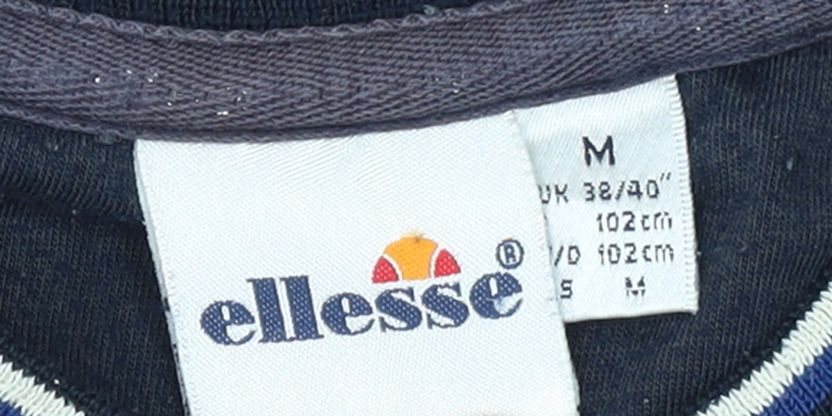 Additional view of Ellesse Men's Blue Pullover Sweatshirt M Crew Neck Logo Sport