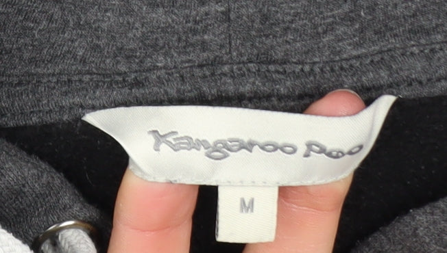 Brand and care label for Kangaroo Poo Men's Grey Pullover Hoodie M Outdoor Graphic
