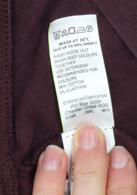 Marks and Spencer Women's Brown Ankle Leggings Size 18 Long