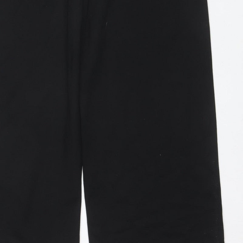 Marks and Spencer Women's Black Size 12 Regular Straight Trousers