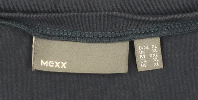 Additional view of Mexx women’s blue long sleeve basic crew neck cotton top xl