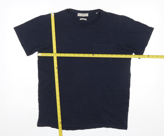 By Garment Makers Men's Navy Organic Cotton Crew Neck T-Shirt Size M