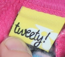 Tweety Women's Pink Fleece One Piece Pyjamas Size 12-14