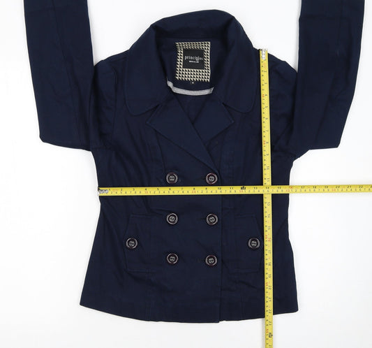 Principles by Ben de Lisi Women's Blue Size 12 Double-Breasted Blazer
