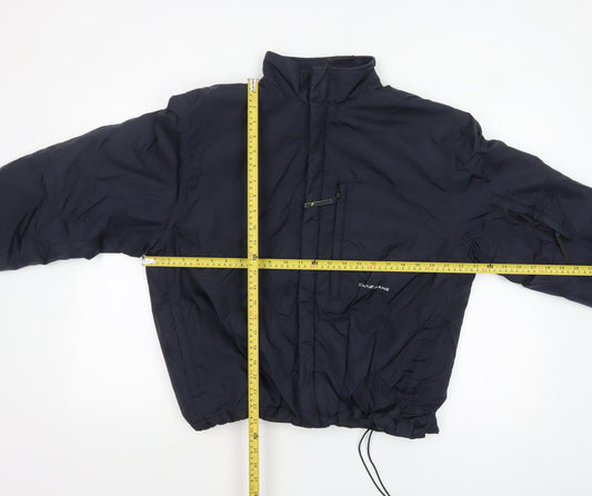 DKNY Jeans Men Blue L Puffer Jacket Nylon Winter Zip Up