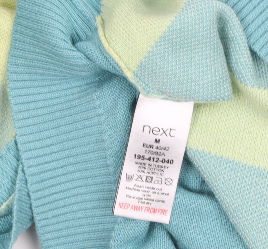 Next Women's Multicoloured Striped Knit Vest Jumper Size 14