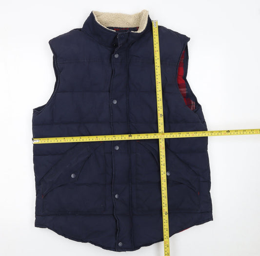 White Stuff Men's Blue Padded Bodywarmer Waistcoat Size L