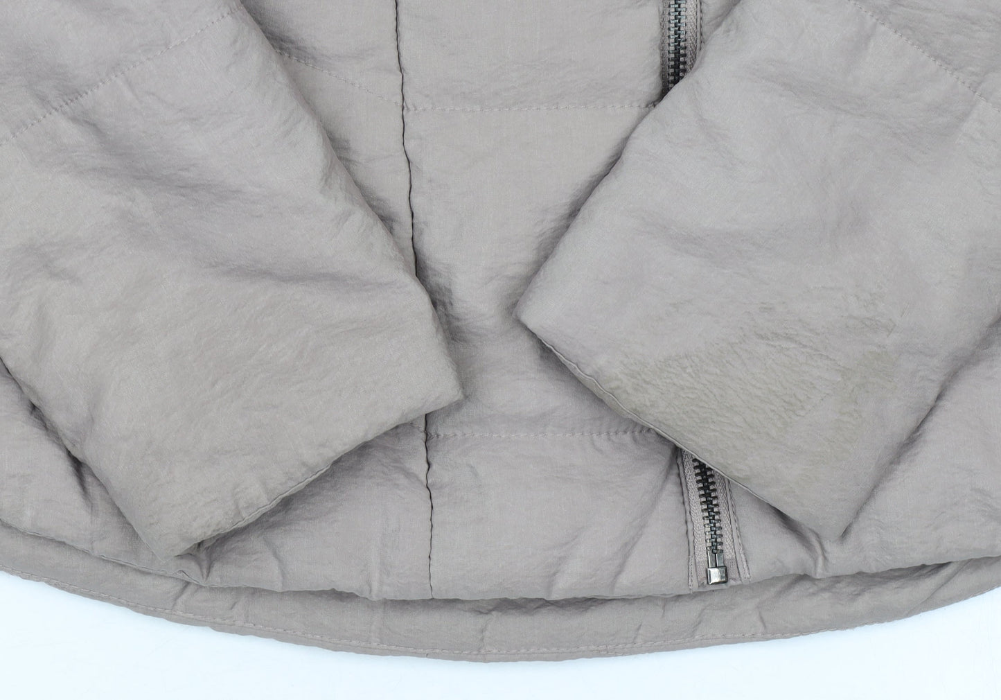 Laura Ashley Women’s Beige Faux Fur Collar Puffer Jacket UK 8
