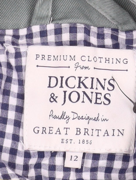 Dickins & Jones Women's Green Cotton Parka Coat Size 12