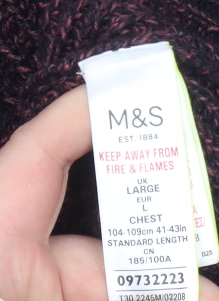 Marks and Spencer Men’s Brown Chunky Knit Acrylic Jumper L