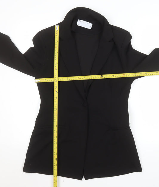 ASOS Design Women's Black Tall Blazer Jacket UK 12 Classic Fit