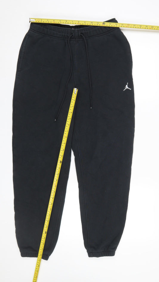 Jordan Men's Black Jogger Sweatpants M Cotton Blend Tapered Fit