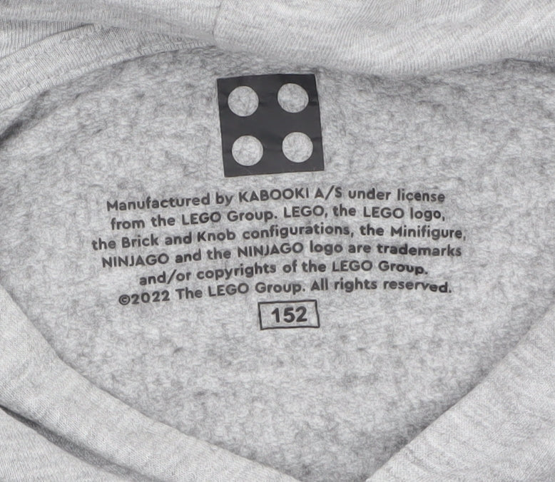 Additional view of LEGO Ninjago boys’ grey hoodie, size 152, (age 12) pullover sweatshirt