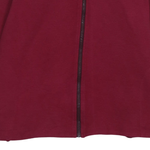 Nike Womens Red Full Zip Hoodie XL Cotton Blend Sportswear