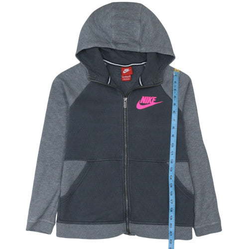 Nike Teens Grey Full Zip Hoodie Sweatshirt 158-166cm 13-15yrs