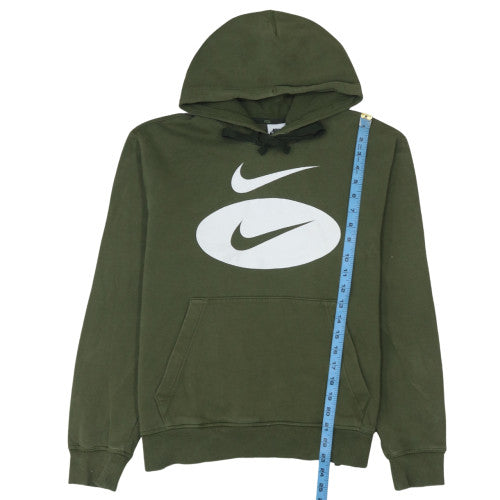Nike Men's Green Pullover Hoodie M Regular Fit Graphic Fleece