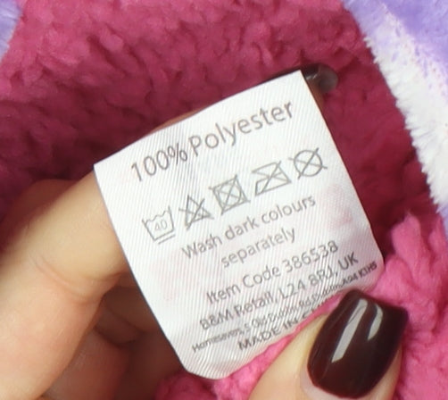 Additional view of Snuggle girls’ purple heart print hooded fleece jacket 11-13 years winter