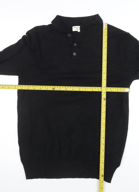 Cristiano Balducci Men’s Black Long Sleeve Polo Shirt M