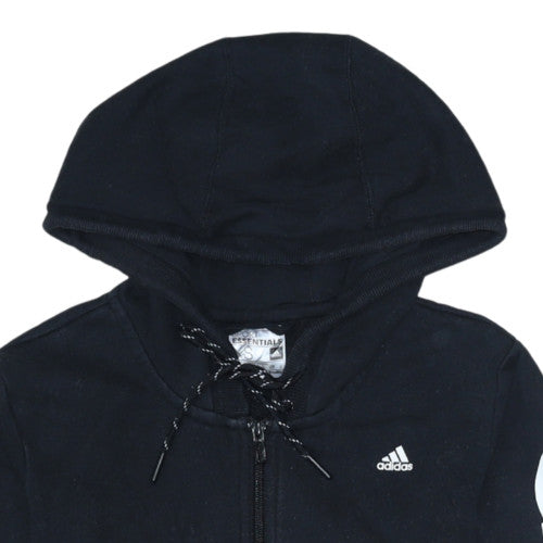 Adidas Womens Black XS Full Zip Hoodie Climalite Sportswear