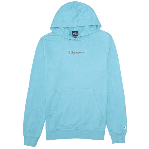 Additional front view of Champion boys’ blue pullover hoodie 15-16 years regular fit cotton blend