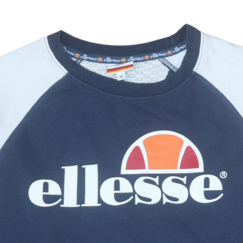 Additional view of Ellesse Men's Blue XS Logo Pullover Sweatshirt Crew Neck