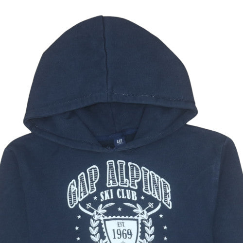 Additional view of Gap boys’ blue pullover hoodie 13 years ski club fleece graphic hooded sweatshirt