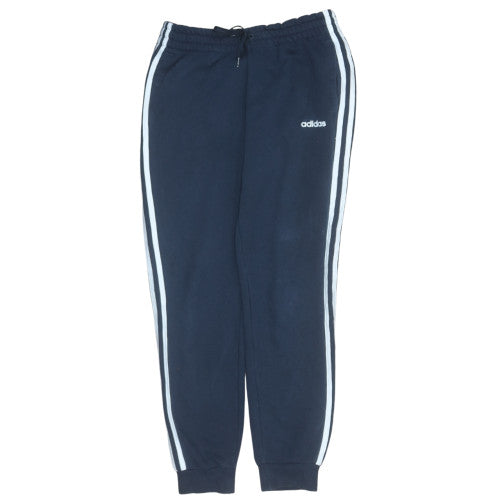 adidas Womens Blue 12-14 Track Pants Joggers Elastic Waist Activewear