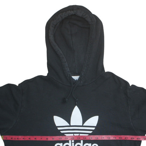 Adidas Mens Black Pullover Hoodie L Sports Fleece Sweatshirt