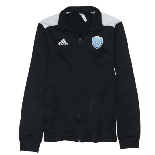 Adidas Men's Black Small Track Jacket Full Zip Sports Top