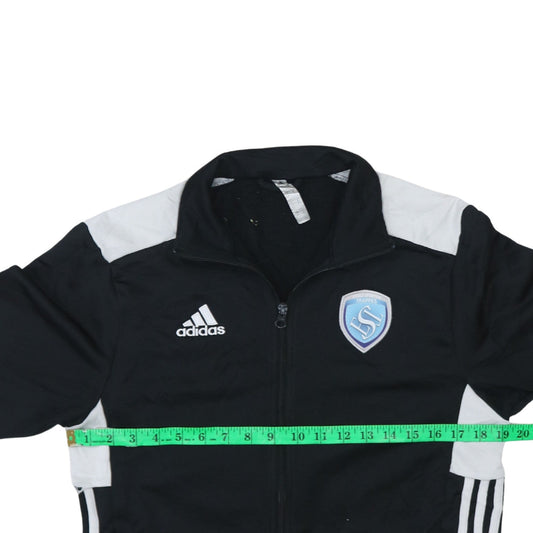 Adidas Men's Black Small Track Jacket Full Zip Sports Top