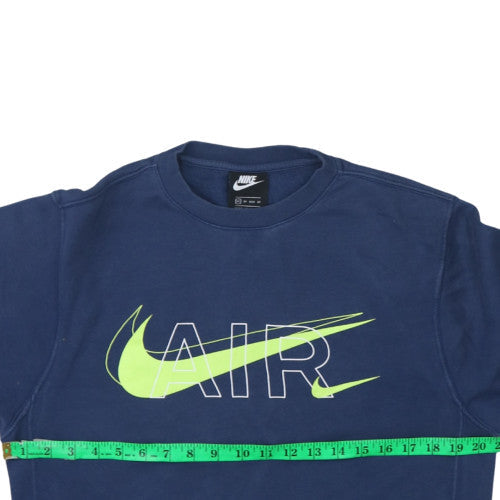 Nike Men's Blue AIR Logo Pullover Sweatshirt XS
