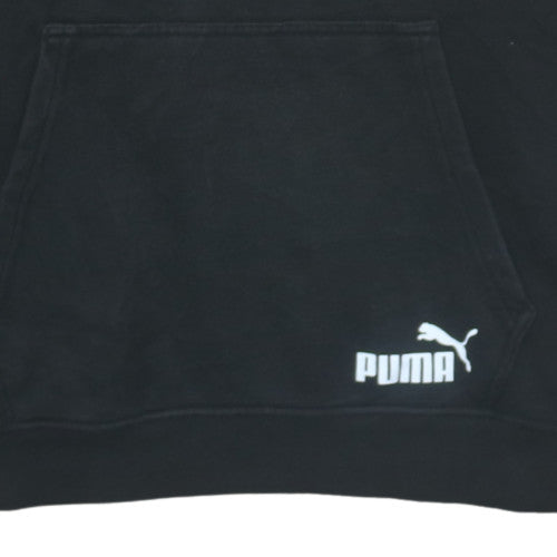 Additional view of Puma Men's Black Pullover Hoodie Small Logo Graphic Fleece
