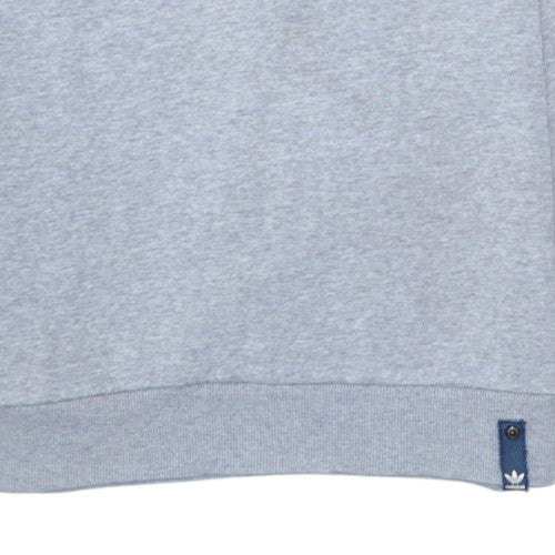Additional view of Adidas Men's Grey Pullover Sweatshirt, size S, Crew Neck Fleece