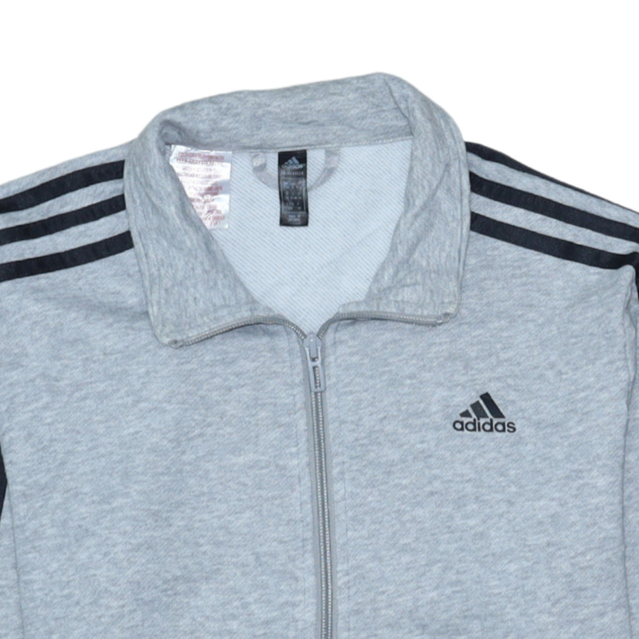 Additional view of Adidas boys’ grey full zip sweatshirt 13-14 years regular fit sports jacket