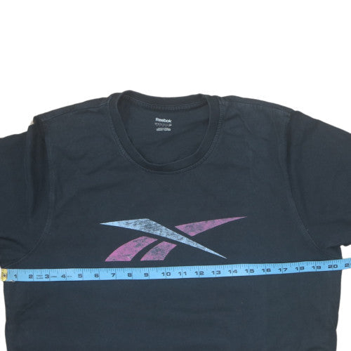 Reebok Men's Black Graphic Logo T-Shirt Size M Sportswear