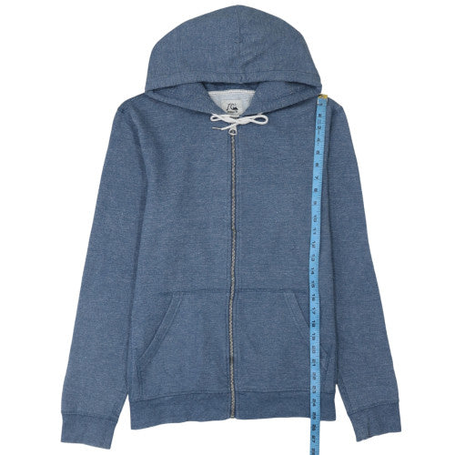Quiksilver Men's Blue Full Zip Hoodie Size M Regular Fit